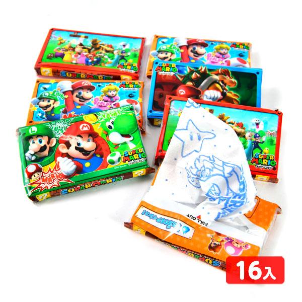 スーパーマリオ 16P ミニ ポケットティッシュ 雑貨 日用品 文具