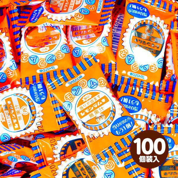 丹生堂 レモンラムネ 100付 駄菓子 お菓子 おかし 縁日 景品 問屋