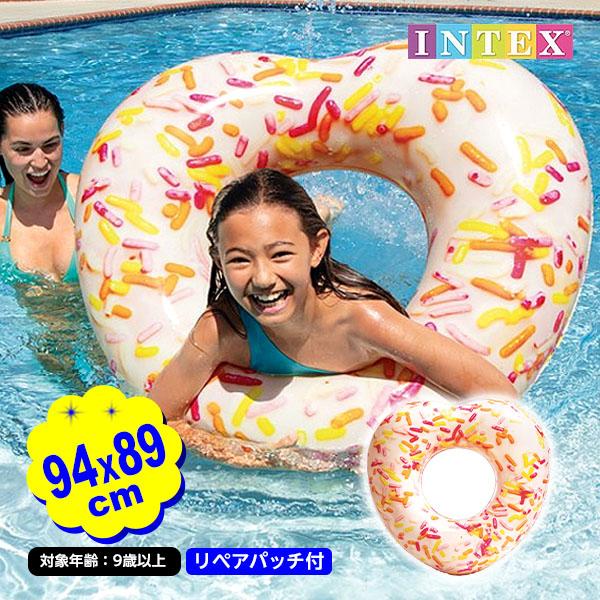 インテックス スプリンクル ドーナツ ハート チューブ 浮き輪 56253