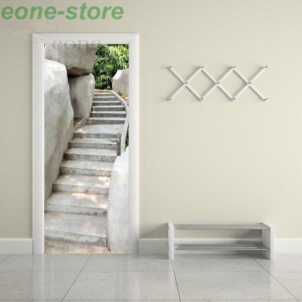 ウォールステッカー シール 貼ってはがせる 室内用ドア装飾シート 防水シール 部屋 ドアシート ドア壁紙 Diy おしゃれ 石 階段 飾り Jpw3 Qt Fevstyle 通販 Yahoo ショッピング