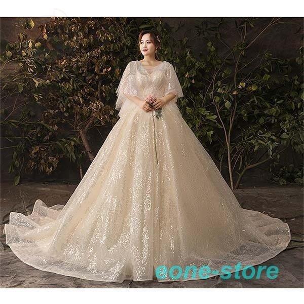 全国総量無料で フレア袖 袖あり 大きいサイズ 花嫁 ウェディングドレス 体型カバー ロングドレス 編み上げタイプ パーティー 発表会 ドレス 二次会 結婚式 プリンセスライン サイズ 7l 6xl qhema Com