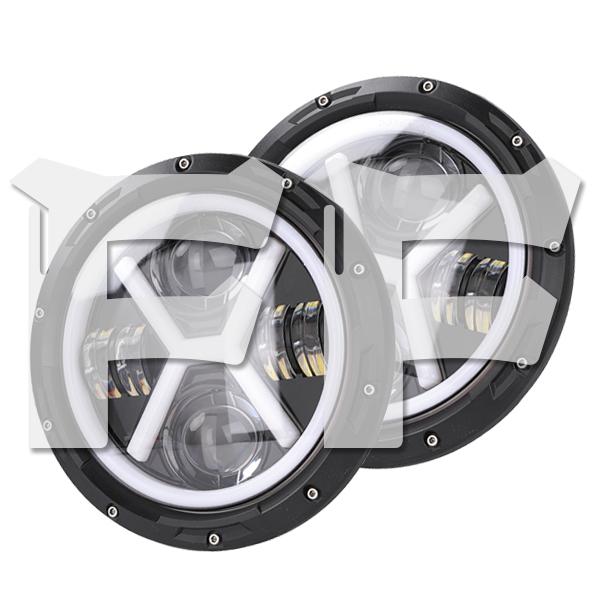 送料無料○ 7インチ JK TJ スズキ ジムニー ハマーH2 JEEP LED ヘッド 
