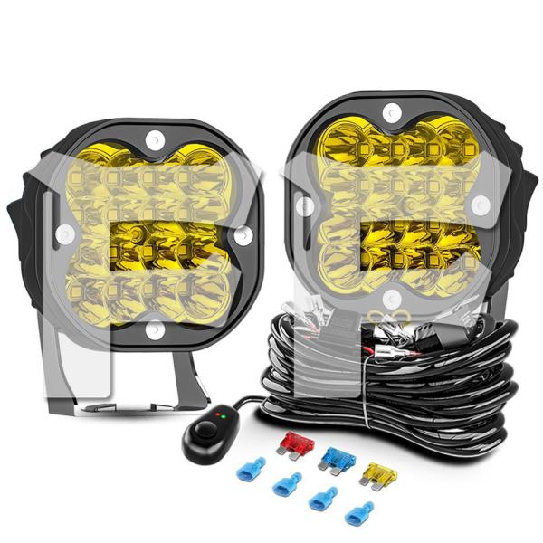 新発売!! 3インチ LED 作業灯 ワークライト 48W 3000K イエロー 4800LM ワイヤーハーネスキット付属 ジープ SUV トラック ボート 2個 : kit-h-xf-16-3k-y : FF-carshop - 通販 - Yahoo!ショッピング 新発売!! 3インチ LED 作業灯 ワークライト 48W 3000K イエロー 4800LM ワイヤーハーネスキット付属 ジープ SUV トラック ボート 2個 : kit-h-xf-16-3k-y : FF-carshop - 通販 - Yahoo!ショッピング