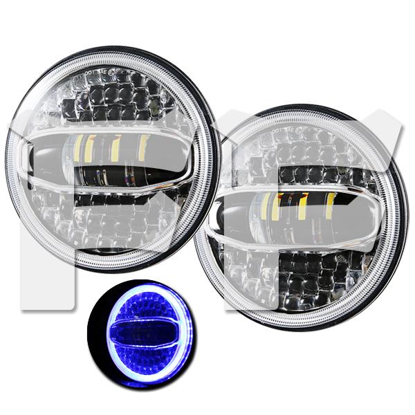 送料無料○ JEEP ラングラー 7インチ LED ヘッドライト ホワイト 