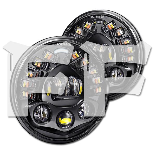 送料無料○ LED ヘッドライト 7インチ 70W JEEP JK TJ スズキジムニー 