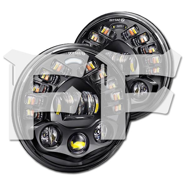 LED ヘッドライト 7インチ 70W JEEP JK TJ スズキジムニー ハマーH2 HI 