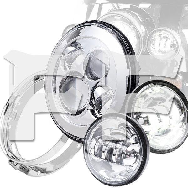 ハーレーダビッドソン CREEチップ LED 75W 7インチ ヘッドライト 4.5