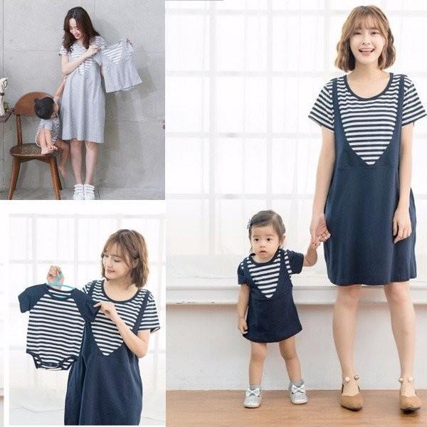 授乳服 妊婦服 ママ 乳児 ベビー お揃い服 半袖 授乳口付き ワンピース 2点セット 夏用 新生児 ロンパース 出産祝い 妊婦 マタニティ 夏ワンピ 産前産後ウェア Www Feate Org