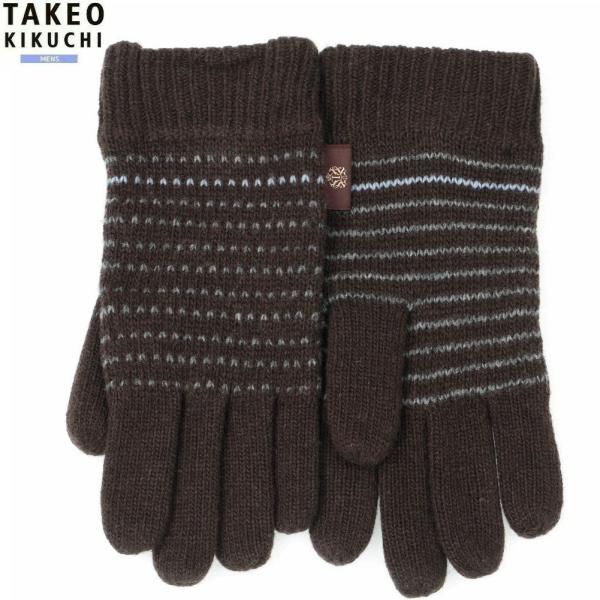 TAKEO KIKUCHI 羊革とカシミアの手袋25cmブラック、未使用タグ付 TAKEO KIKUCHI（タケオキクチ） 手袋 メンズ ブランド ギフト