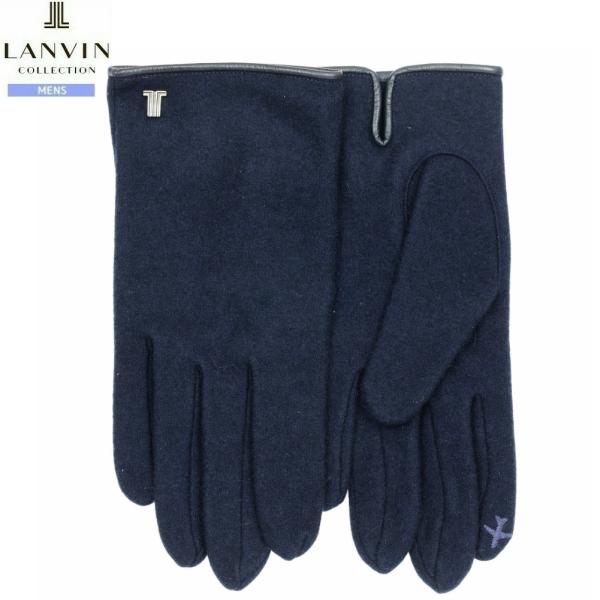 訳有り　新品　LANVIN collection ランバン　メンズ　革手袋 fflower11_046-b-19aw-jallv01-