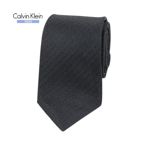 SALE61%OFF ck Calvin Klein カルバンクライン 日本製 ヘリンボーン シルクネクタイ チャコール 21/10/5 291021 送料無料