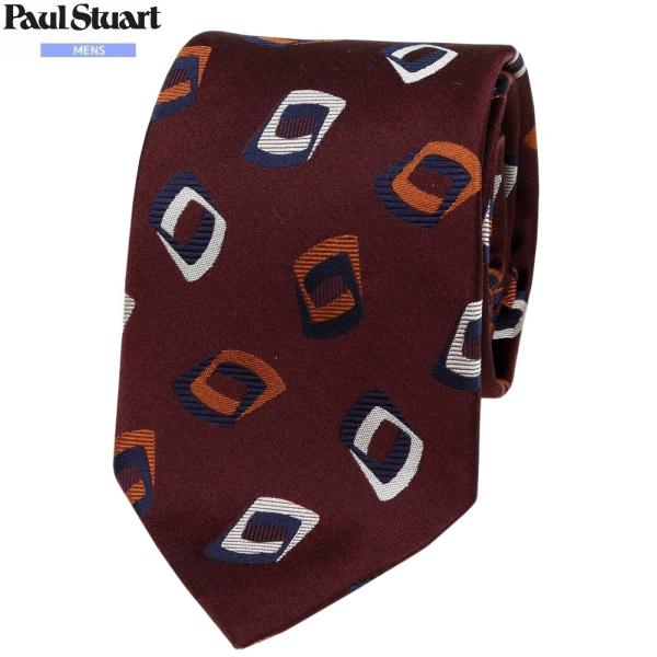 ポールスチュアート ネクタイ Paul Stuart 62%OFF メンズ ブランド ラッピング無料 イタリア製 デザイン シルク ワイン 141124 送料無料
