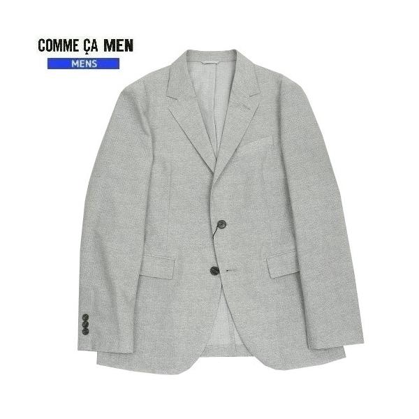 SALE59%OFF COMME CA MEN コムサメン COOL DOTS リネンプリント セットアップスーツ 紺 22/9/3 150922 送料無料