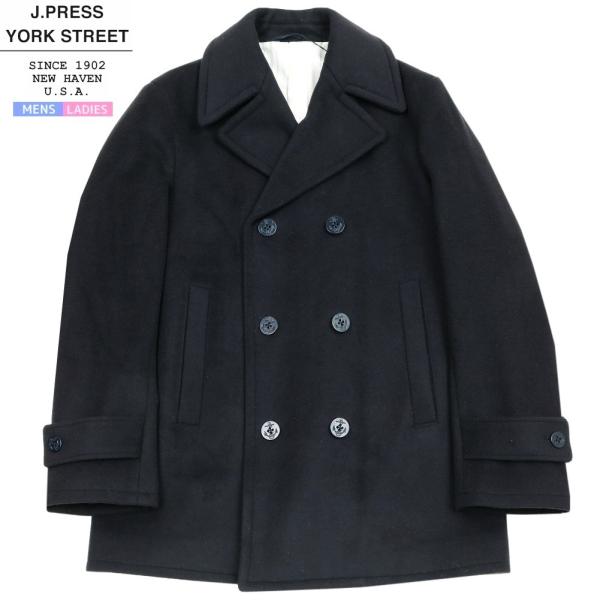サンプル品 J.PRESS YORK STREET ピーコート ジェイプレス ユニセックス ブランド 【UNISEX】メルトン 紺 2901BF 送料無料