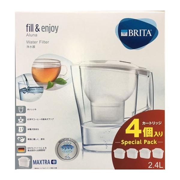 Brita ブリタ アルーナ 2 4l 浄水部容量1 4l マクストラ専用 カートリッジ 4個付の価格と最安値 おすすめ通販を激安で