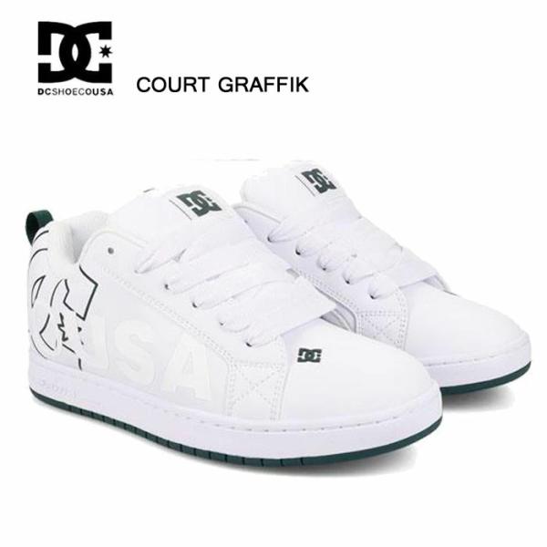 ディーシーシューズ メンズ COURT GRAFFIK ローカット スニーカー コートタイプ 靴 シューズ フットウェア ビッグロゴ ホワイト 白 送料無料 DC SHOES DM254020 DC SHOES（ディーシーシューズ） DC スニーカー メンズ コート