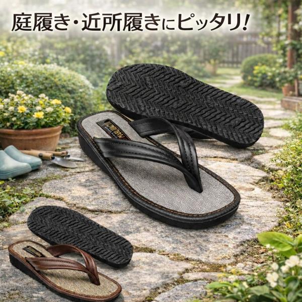つっかけ メンズ モード履 サンダル 鼻緒 草履 カリプソ 軽量 EVA