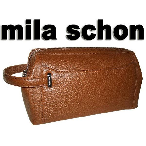 ミラショーン mila schon 日本製 MADE IN JAPAN [ＮＥＲＯ] ネロクチ枠セカンドバッグ ビジネス 牛革 25センチサイズ茶(ブラウン) mila schon（ミラショーン） ミラ・ショ−ン メンズ NERO ネロ