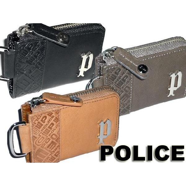 POLICE ポリス イタリアンヌメシリーズ ウンドファスナー式小銭入れ ケース) POLICE（ポリス） メンズ イタリアンヌメシリーズ ラウンドファスナー