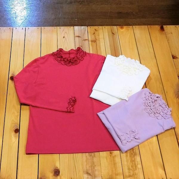 ハイネック 長袖 カットソー Tシャツ 無地 レディ ス 婦人服 デザインtシャツ ホワイト ピンク M L フリー 日本製 1234 Fullhouse 通販 Yahoo ショッピング