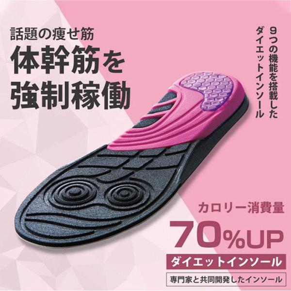 2個セット　ポイント還元 体幹 中敷き インソール ダイエット 骨盤 疲れない カロリー消費UP 体幹筋エクササイズインソールツインボール トレーニング
