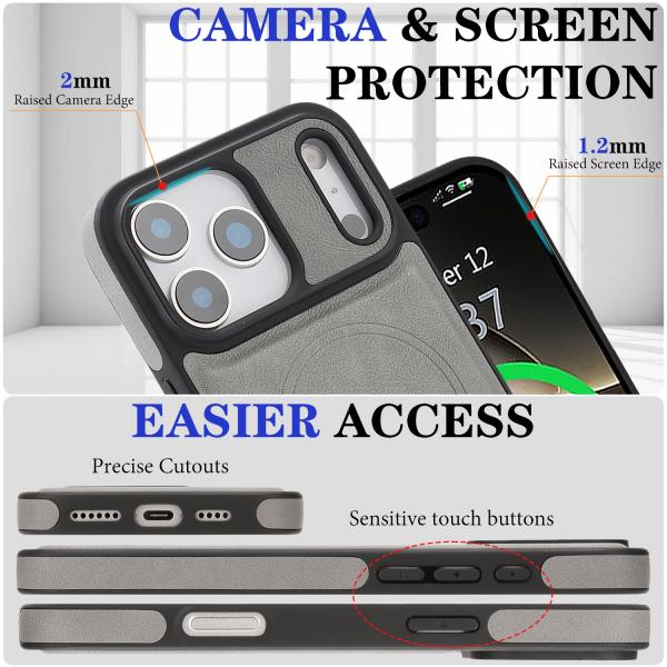 iPhone18Pro �P�[�X �����^ ���̓}�O�l�b�g 2in1 �J�[�h���[ Magsafe�Ή� iPhone Duo iPhone17 17e 16e 17Pro Max �J�o�[ ���U�[ �X�}�z�X�^���h 5�F ���i�摜5