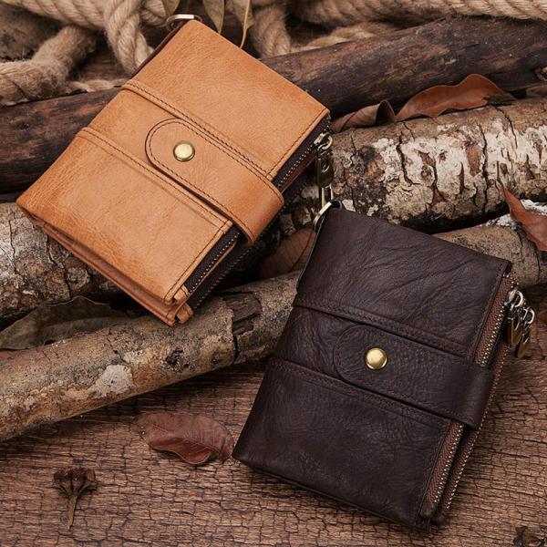 メンズ財布 Contacts チェーン付き レザー ウォレット 本革 二つ折り財布 小銭入れ コインケース 免許証入れ カード収納 盗難防止 丈夫 人気 プレゼント M1270 F I商店 通販 Yahoo ショッピング