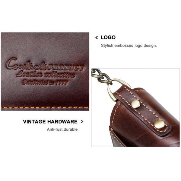 メンズ財布 Contacts チェーン付き レザー ウォレット 本革 二つ折り財布 小銭入れ コインケース 免許証入れ カード収納 盗難防止 丈夫 人気 プレゼント M1270 F I商店 通販 Yahoo ショッピング