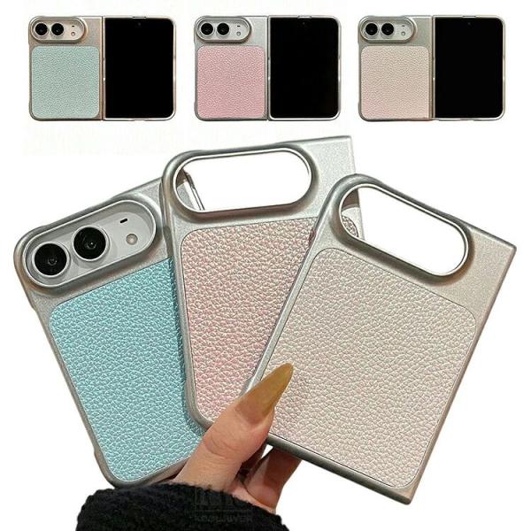 iPhone Duo用 ケース カバー 折りたたみ型 メッキ PUレザー プラスチック Apple用 アップル用 アイフォン デュオ用 保護ケース 可愛い