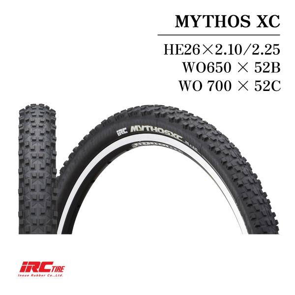 IRC MYTHOS XC 19631W ミトス 自転車 タイヤ クロスカントリー XCレース用 軽量 ゴム製 ブラック 26 27.5 29インチ 日本製 豊富なサイズ展開 高グリップ 競技用