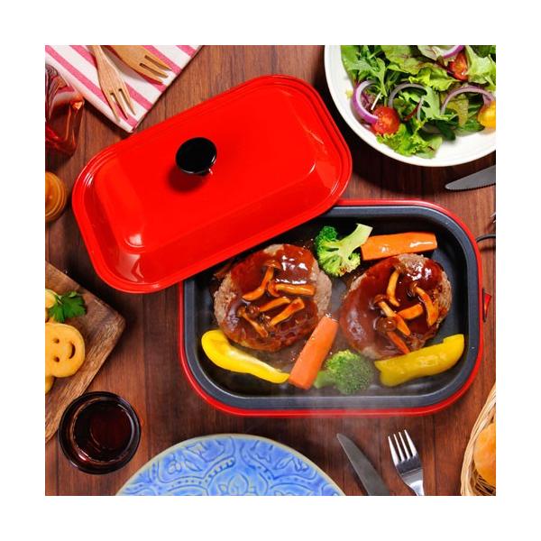 新津興器 スマートホットプレート SHP-70F ふた付 蒸し焼き ＼LINEお