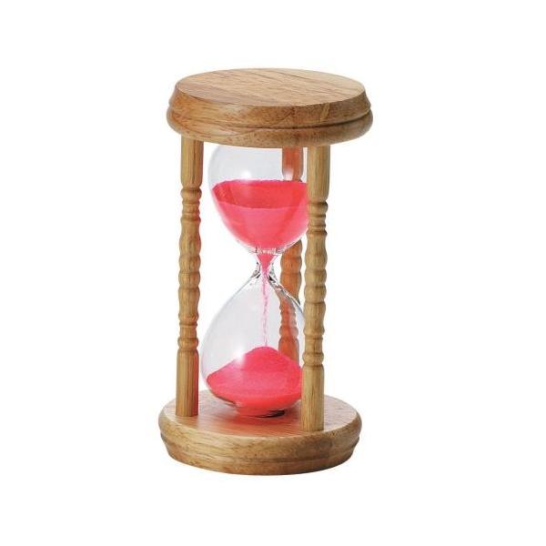 ●特長・木製スタンド付の砂時計です●用途・時間計測に●材質・本体：硝子、木●仕様・計測時間：3分・本体サイズ：外径82mm×高さ146mm