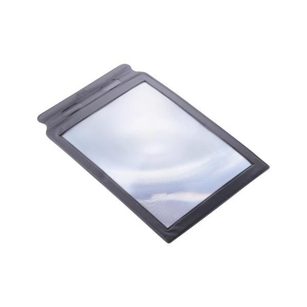 ●特長・下敷きのように軽くて薄いので携帯に便利なシート状レンズです●用途・拡大鏡として●材質・レンズ：アクリル●仕様・倍率：3倍・レンズサイズ：190mm×300mm