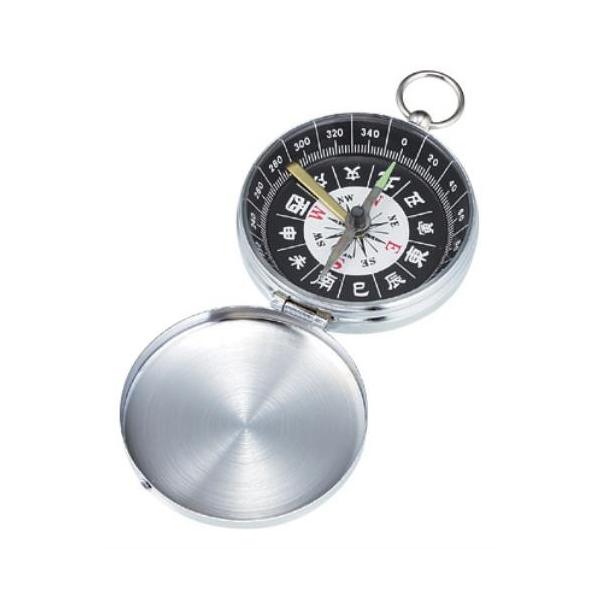 ●特長・指針が固定できるストッパ付です●用途・方角測定に●材質・本体：真鍮●仕様・文字盤：漢字