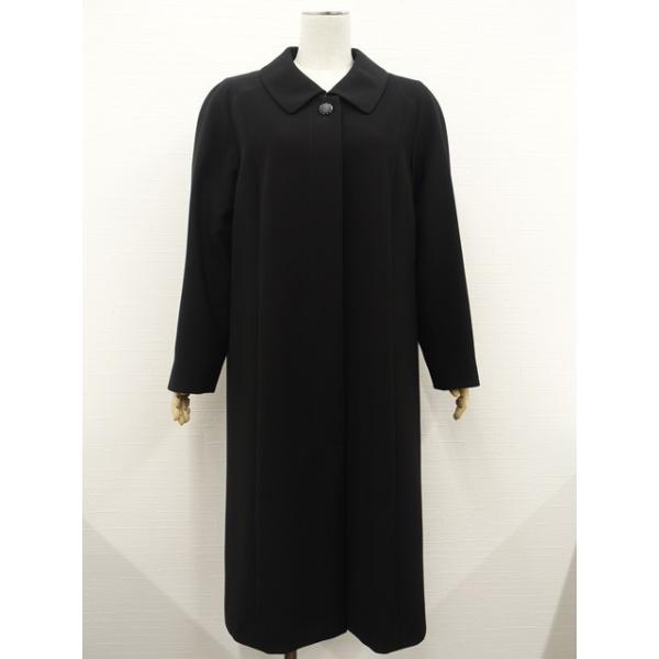 未使用品 トウキョウイギン 東京イギン TOKYO IGIN 長袖 コート ロングシーズンブラックフォーマル 9AR ブラック 喪服 礼服 冠婚葬祭 中古