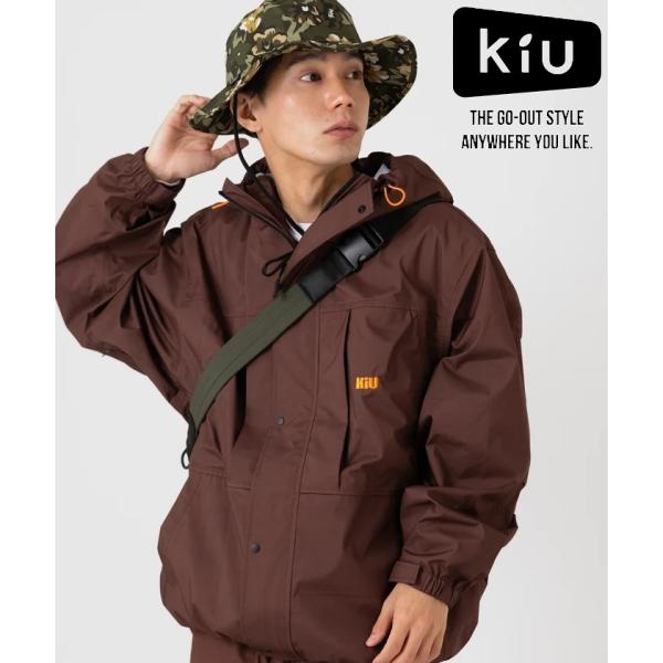KiU ( キウ ) キウマウンテンブルゾン K592 ブルゾン ジャケット アウター メンズ レディース ユニセックス 防水 撥水 防風 フェス レインウェア 春秋 アウター