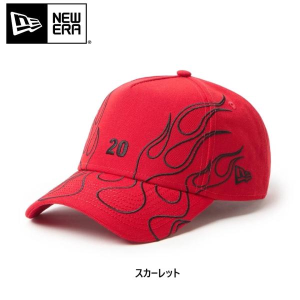 NEW ERA ( ニューエラ ) 9FORTY A-Frame The Flame 帽子 キャップ 炎 フレーム ファイヤー ロゴ 刺繍 ストリート カジュアル ブランド ベースボールキャップ