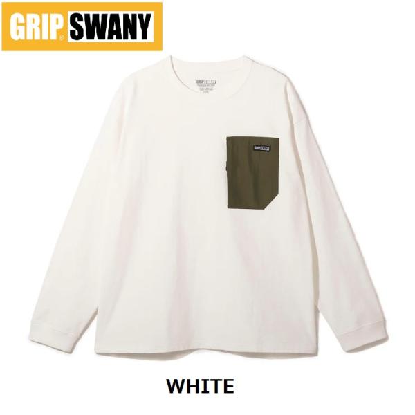 【 SALE 】GRIP SWANY ( グリップスワニー ) GSMCT-122 GEAR POCKET LS TEE Tシャツ ロンT ロングTシャツ シンプル アウトドア キャンプ オシャレ 異素材