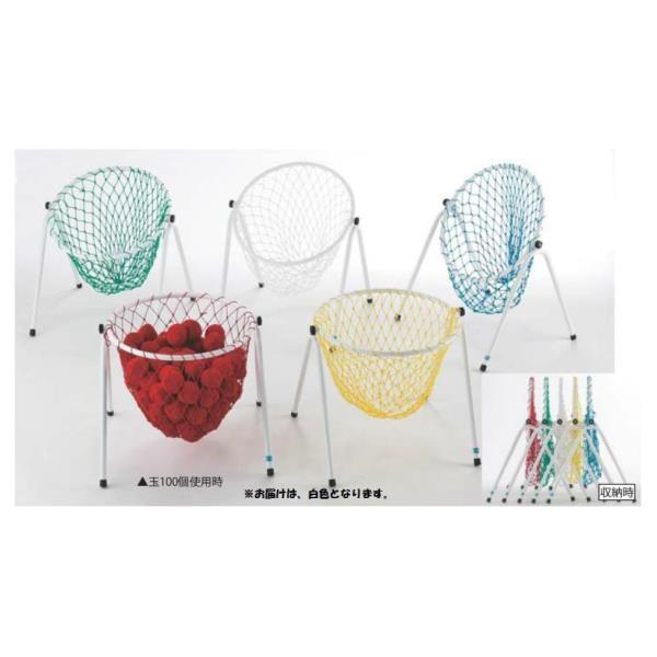 メーカー品番：Ｓ-6993商品仕様：●幅51cm×奥行48cm×高さ45cm（篭立時高さ68cm） ●篭:直径47cm×深さ37cm ●重量1kg（1台） ●主材19.1mmスチールパイプ ●網目1辺4cm ●脚ゴム付 ●紅白玉約120個入...
