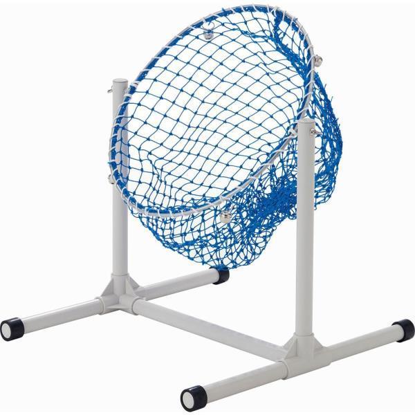 品番：D-7508B フロア玉入れ台 ブルー商品仕様：●素材：本体/スチールパイプ塩ビコーティング直径28mm、ネット/ポリエチレン ●サイズ：幅50×奥行50×高さ42cm、リング径40cm ●重量：約1.85kg ●鈴付き ●ネット取付...