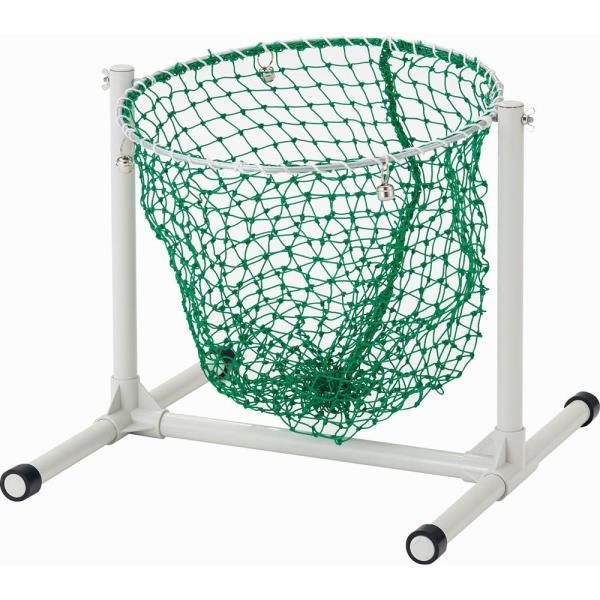 品番：D-7508G フロア玉入れ台 グリーン商品仕様：●素材：本体/スチールパイプ塩ビコーティング直径28mm、ネット/ポリエチレン ●サイズ：幅50×奥行50×高さ42cm、リング径40cm ●重量：約1.85kg ●鈴付き ●ネット取...