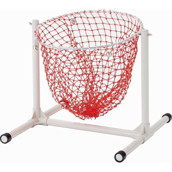 品番：D-7508R フロア玉入れ台 レッド商品仕様：●素材：本体/スチールパイプ塩ビコーティング直径28mm、ネット/ポリエチレン ●サイズ：幅50×奥行50×高さ42cm、リング径40cm ●重量：約1.85kg ●鈴付き ●ネット取付...