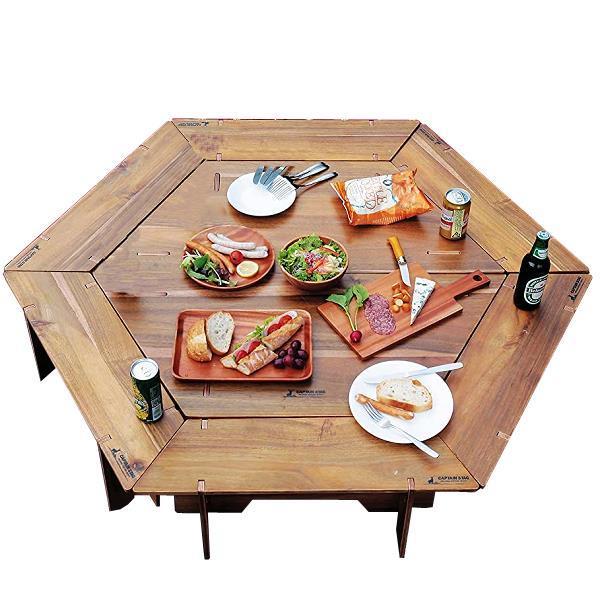 キャプテンスタッグ クラシックス アウトドア　ヘキサグリルテーブルセット さすが鹿番長や！キャプテンスタッグからついに「ヘキサテーブル