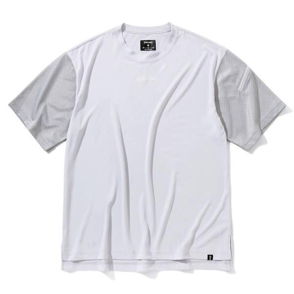 バスケ Tシャツ メンズ 半袖 メンズ トップス メンズ (メール便発送) Tシャツ ジップスリーブポケット スムースドライ アイスグレー/2300  (SP)(Q22E8)