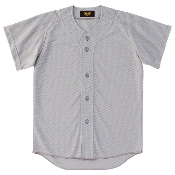 ユニフォーム 野球 ベースボールシャツ ジュニア ベースボールTシャツ (メール便発送) 少年用ユニフォームシャツ シルバー  (ZTB)