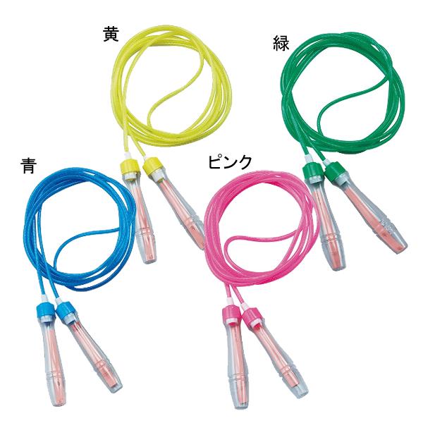 ●お求めやすいなわとびです。●長さ調節可能。品番：KS-1061 みえーるジャンプ商品仕様：●素材：グリップ/樹脂、ロープ/PVC●商品サイズ：ロープ径4mm×全長2.7m●日本製●販売単位10本、名札付、ジュニア向、長さ調節可、青検索ワー...