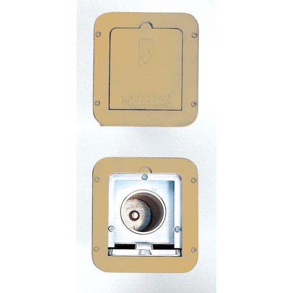 ●取付けにはお客様にて基礎工事が必要となります。品番：S-3037 体育館低鉄棒用床金具（1個）商品仕様：●日本製●木床用●落し蓋式●合金製角型●床下深さ25cm●※お客様にて基礎工事が必要となります。検索ワード：鉄棒 床金具 金具 体育館...