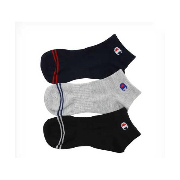 Champion チャンピオン CBSCB401 キッズ 3枚組 スニーカーインソックス ノンパイル アソート(997) 19-24cm