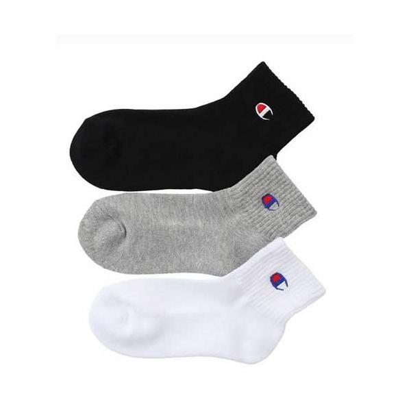 Champion チャンピオン CBSCY302 キッズ 3枚組 ショートレングスソックス モノトーンアソート 19-24cm