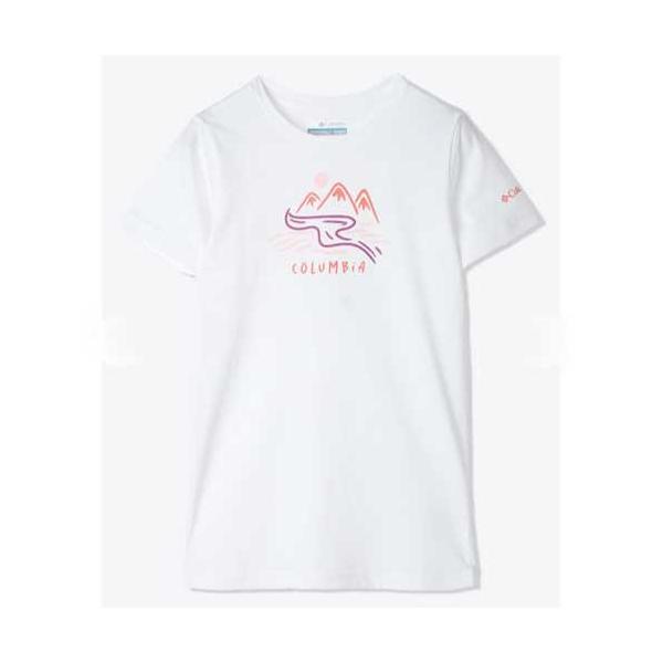 Columbia コロンビア AG4171  ミッションレイクショートスリーブグラフィックシャツ ホワイト/ウィービングウォータースケープ(106)